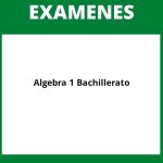 Examen Algebra 1 Bachillerato Pdf