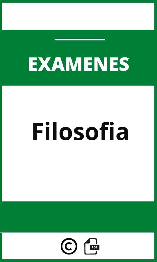 Examen De Filosofia Pdf