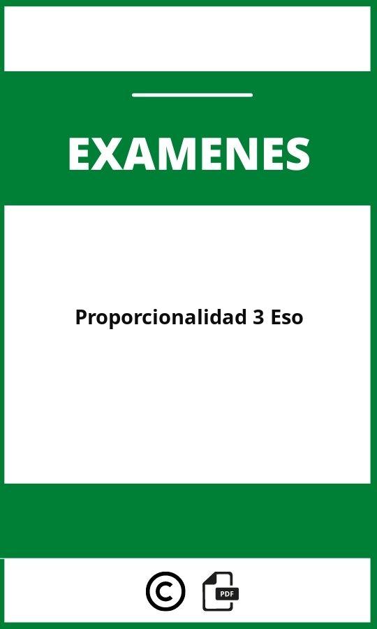 Examen Proporcionalidad 3 Eso Pdf