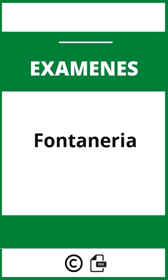 Examenes De Fontaneria Resueltos